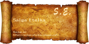 Salga Etelka névjegykártya